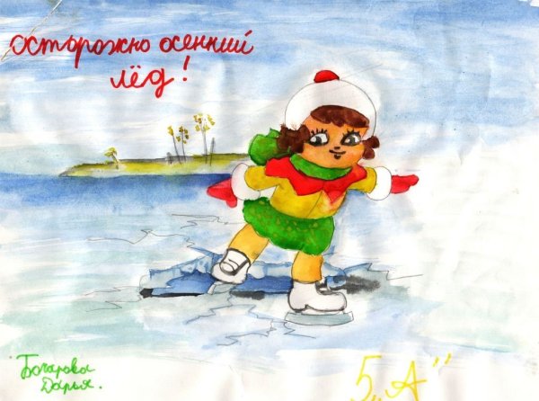 Рисование безопасность зимой