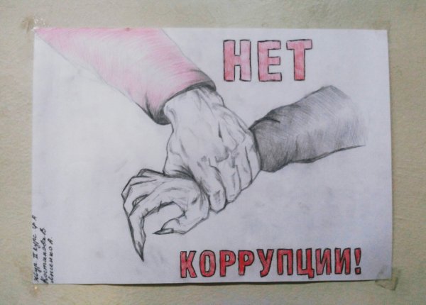 Плакат на тему коррупция