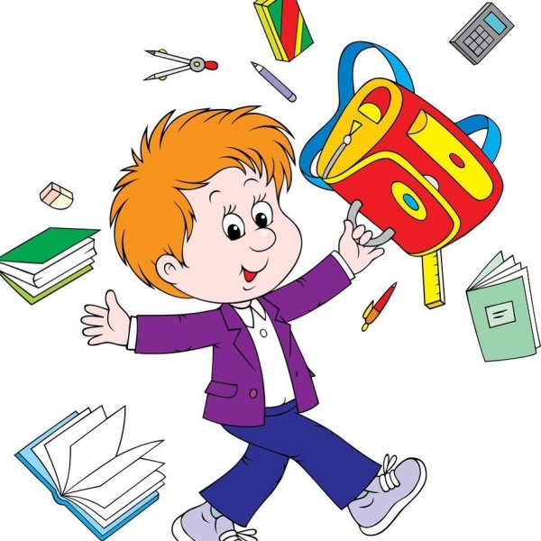 Школьники мультяшные