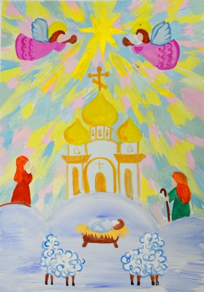 Рождество рисунок на конкурс