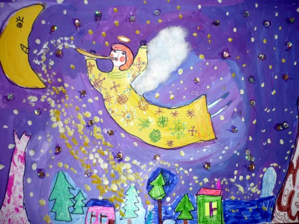 Рисование на тему Рождество