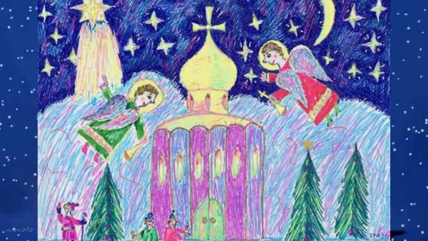 Рождественский рисунок на конкурс
