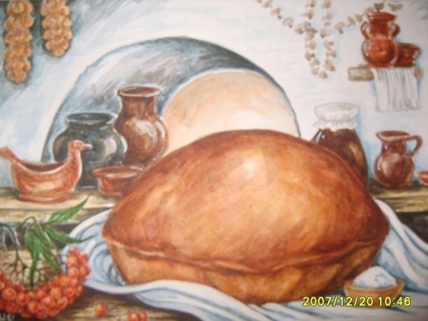 Рисование хлеб всему голова