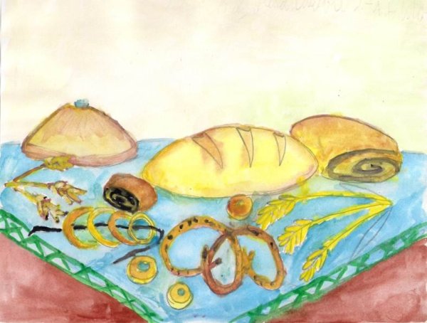 Рисование на тему хлебобулочные изделия