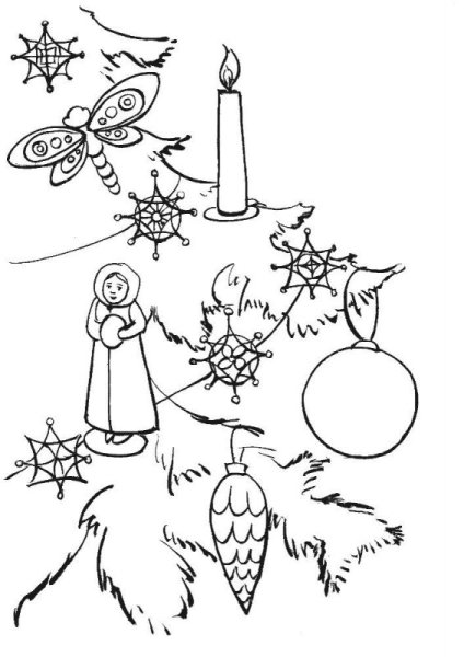 Новогодние узоры раскраска