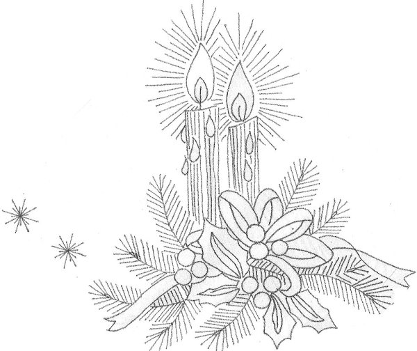 Новогодняя вышивка гладью схемы