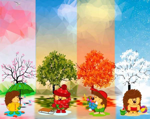 Времена года иллюстрации