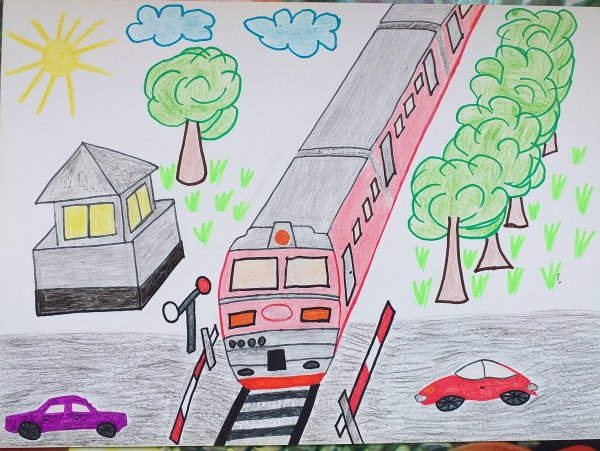 Рисование железная дорога