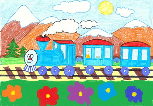 Детская железная дорога рисунок