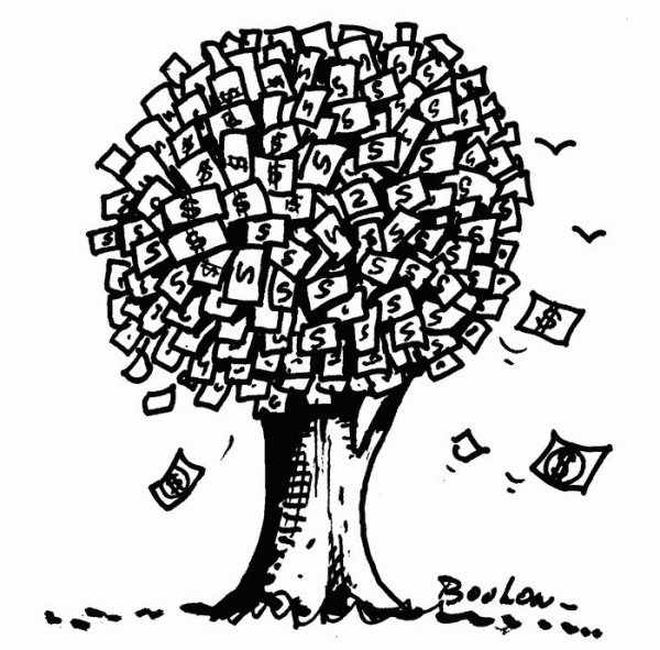 Дерево с деньгами