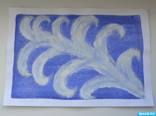 Морозные узоры красками