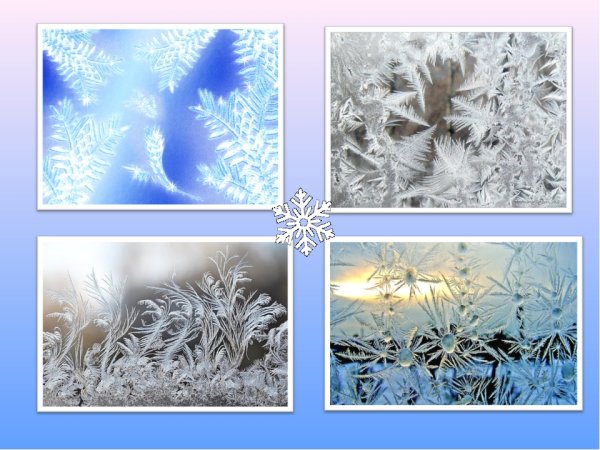 Зимние узоры на окнах рисование