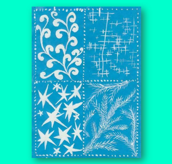 Узоры на окне рисование