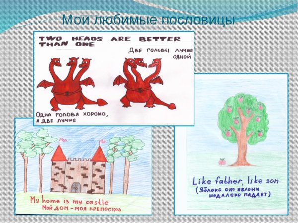 Рисунки потпословицам