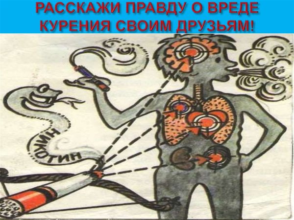 Плакат на тему курить здоровью вредить