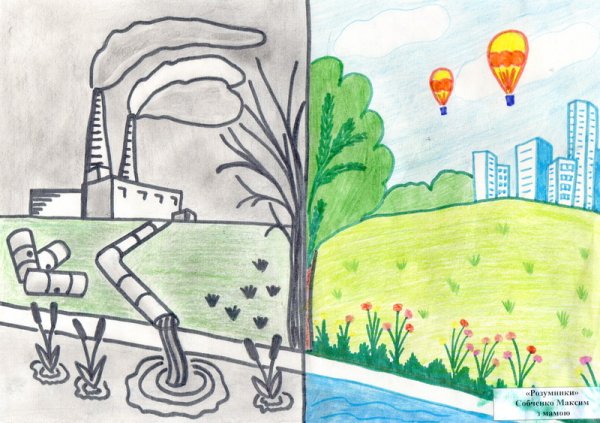 Экология рисунок карандашом