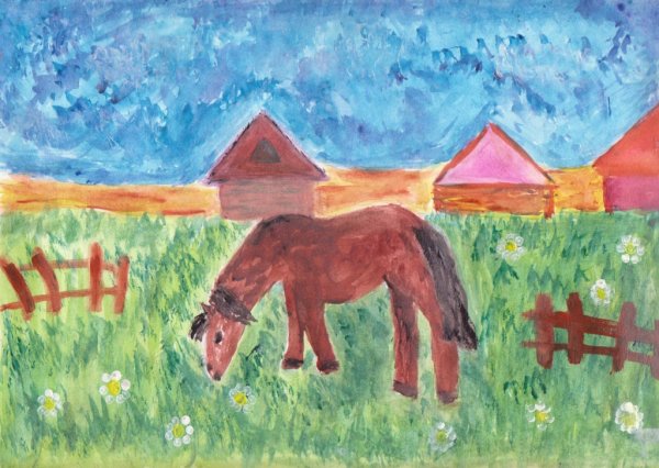 Рисунок к рассказу Бежин луг