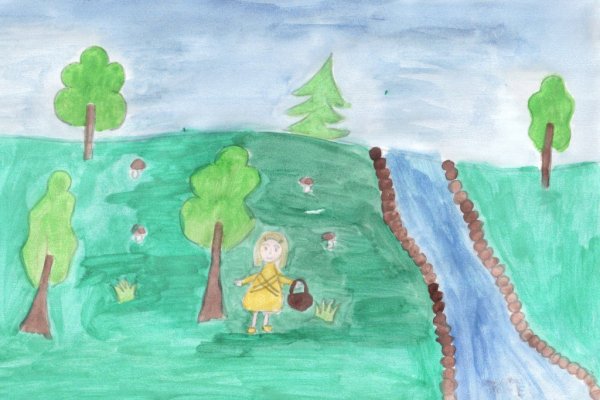 Иллюстрации к Бежину лугу природа фломастерами