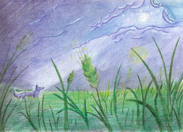 Пейзаж луг лёгкий