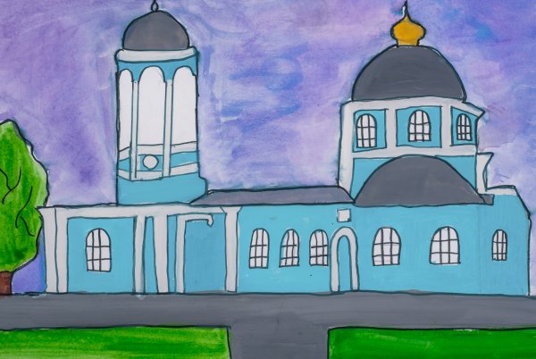 Введенский храм Курск рисунки