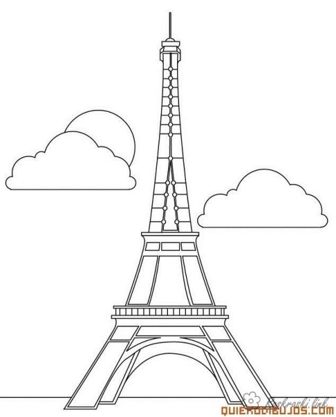 Раскраска эльфовой башни в Париже