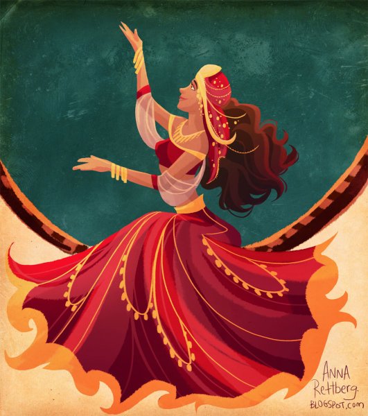 Раскраска восточные танцы