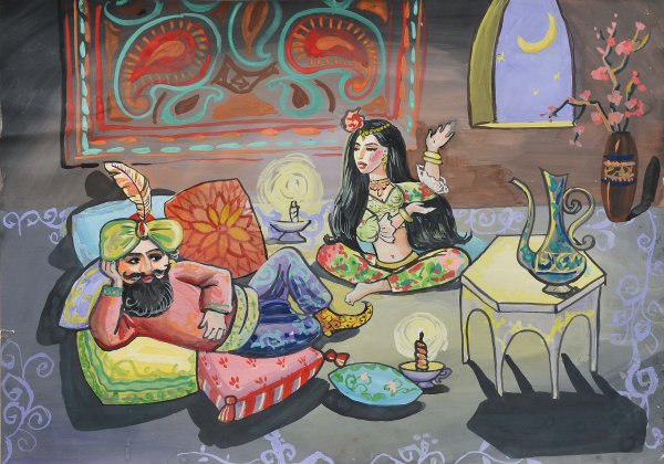 Раскраска восточные мотивы