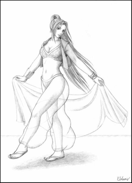 Раскраска восточные танцы