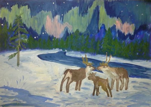 Тундра рисунок