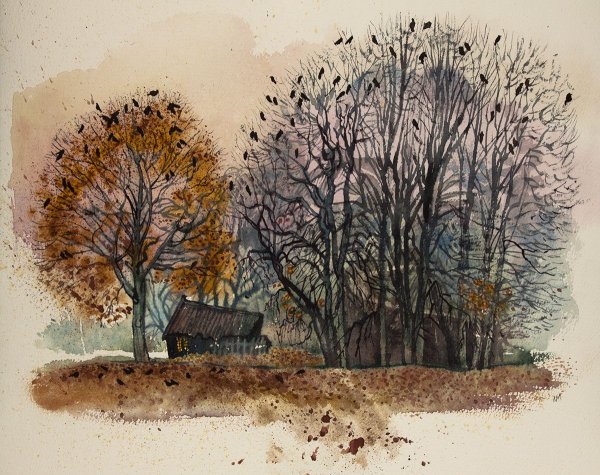 Осенний пейзаж Графика