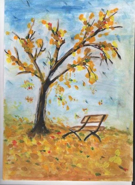 Рисование поздняя осень