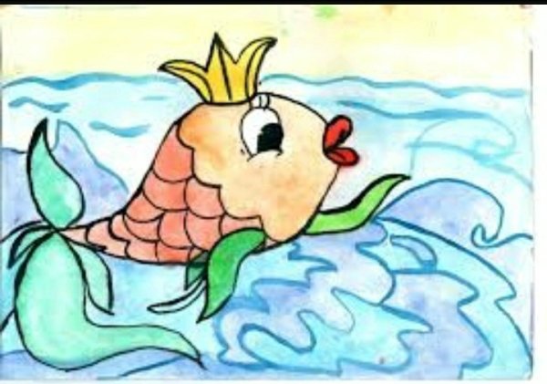 Морской сказочный герой Золотая рыбка