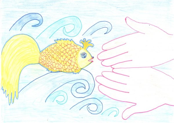 Сказка о рыбаке и рыбке рисунок