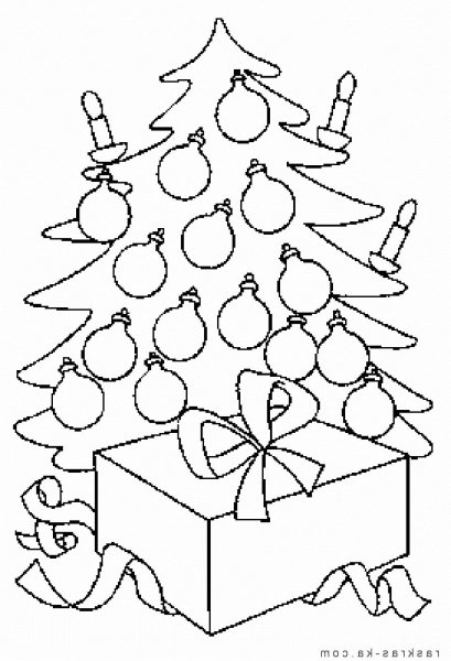 Елка раскраска для детей