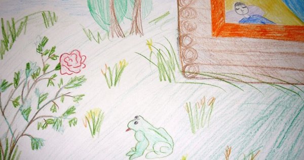 Рисунок к рассказу сказка о жабе и Розе