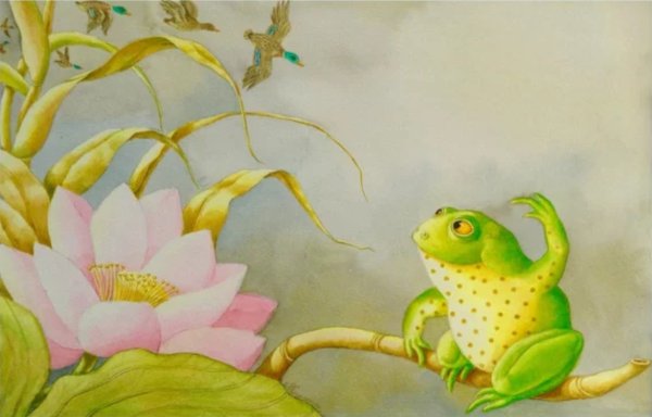 Иллюстрация к сказке о жабе и Розе карандашом