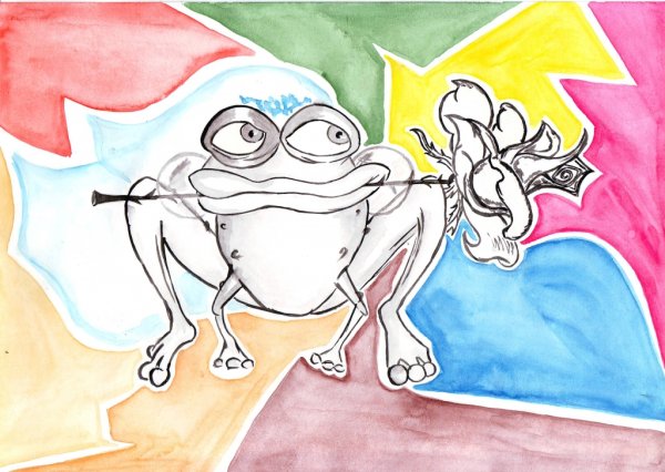 Гаршин сказка о жабе и Розе раскраска