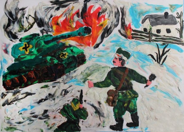 Рисунок на тему битва под Москвой