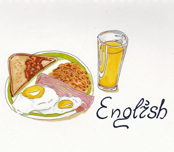 Завтрак иллюстрация