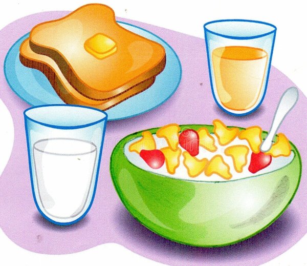 Мультяшная еда завтрак