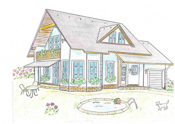 Дом детский рисунок