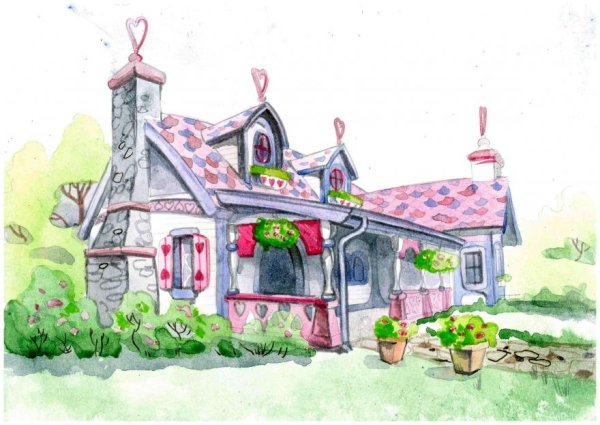 Детский рисунок дом моей мечты