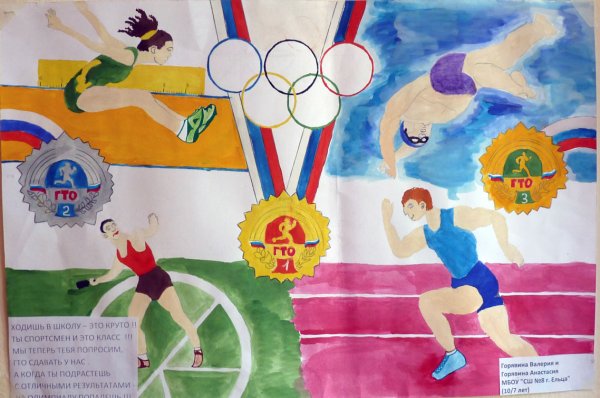 Рисунок на тему ГТО