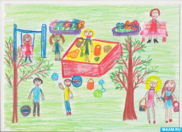 Рисование мой любимый детский сад