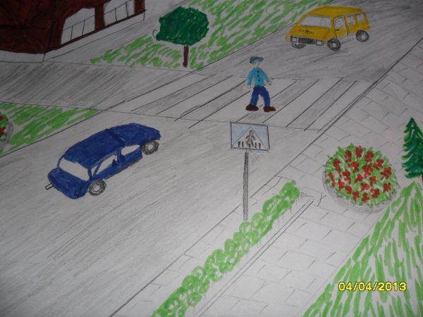 Рисунок на тему пешеход