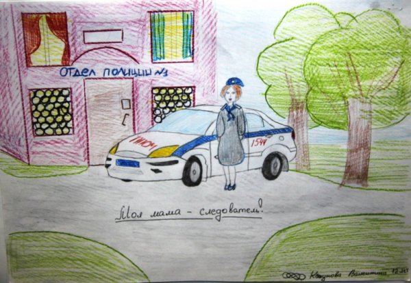 Полицейский будущего рисунок