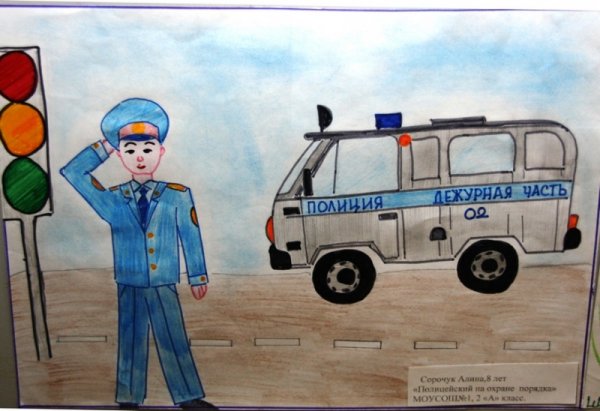 Рисунок на тему моя будущая профессия полицейский