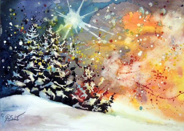 Зимний пейзаж для детей