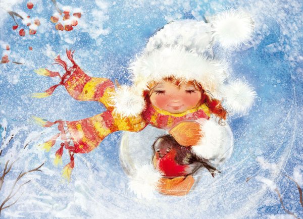 Стилизованный зимний пейзаж