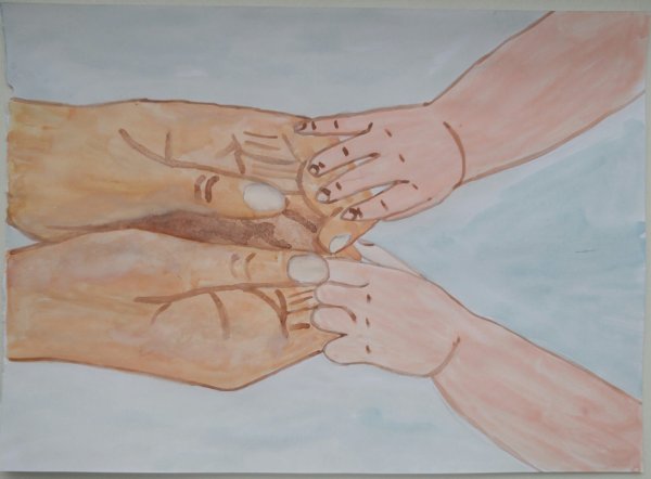 Мамины руки рисунок